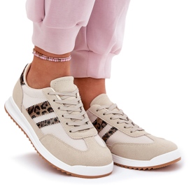 Evento Naisten lenkkarit Eco mokkanan leopardi beige 9
