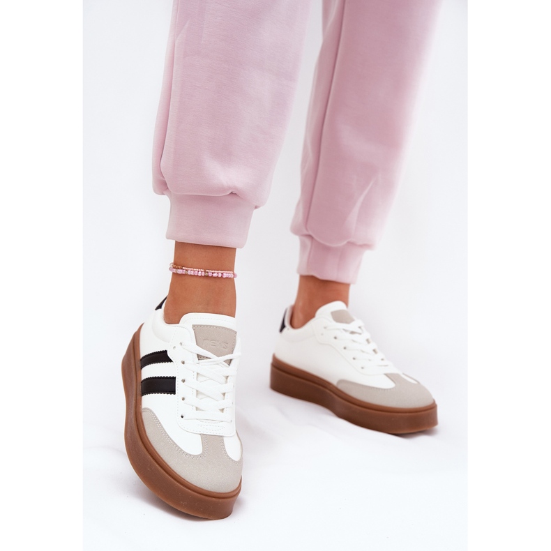 Evento Naisten lenkkarit laiturilla ekologisella nahkavalkoisella valkoinen 2