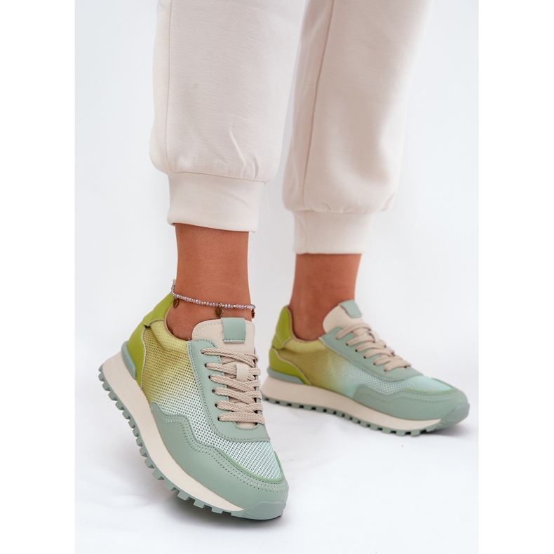 Nahkaurheilukengät Vinceza 66775 Naisten verkko vihreä 2