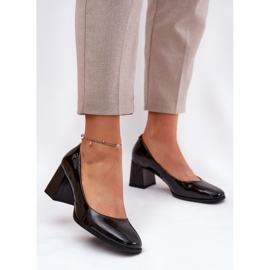 Nahkakalatetut pumput Vinceza 91130 Black Postissa musta 2