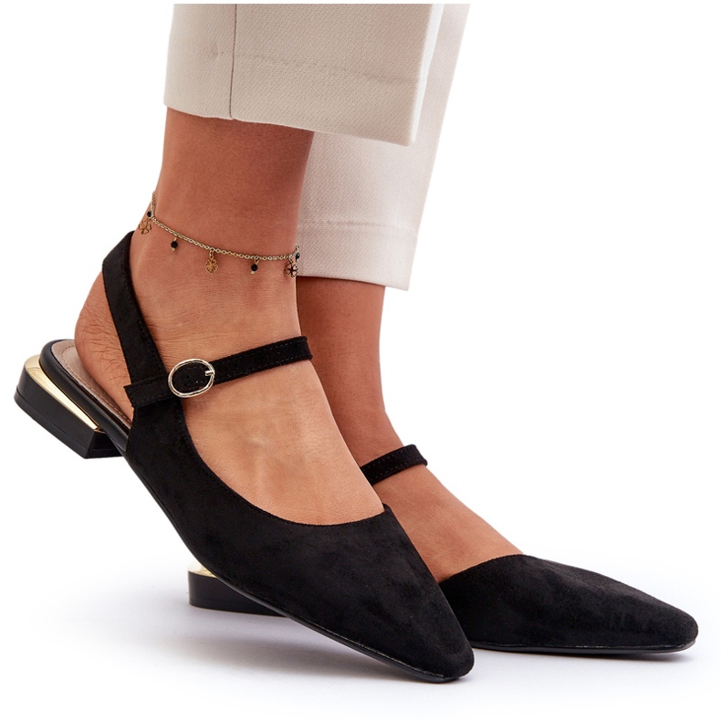 Naisten baleriinit matalakorkoisilla avokoroilla Sergio Leone SK831 Musta 4