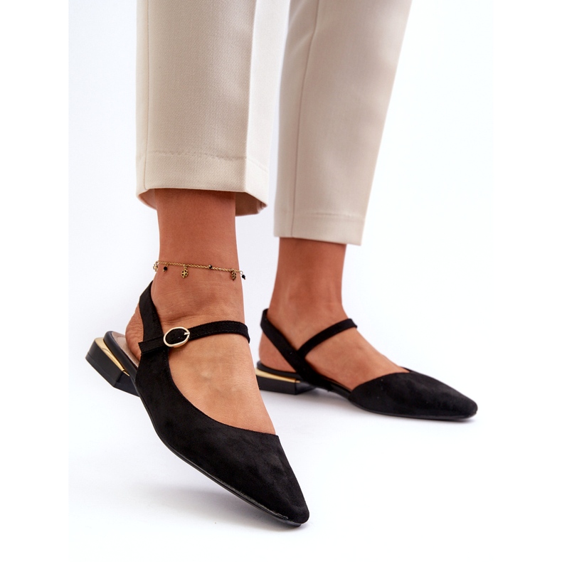 Naisten baleriinit matalakorkoisilla avokoroilla Sergio Leone SK831 Musta 2