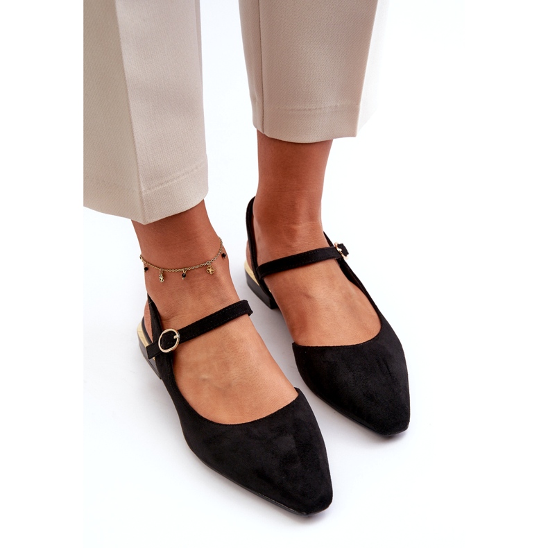 Naisten baleriinit matalakorkoisilla avokoroilla Sergio Leone SK831 Musta 3