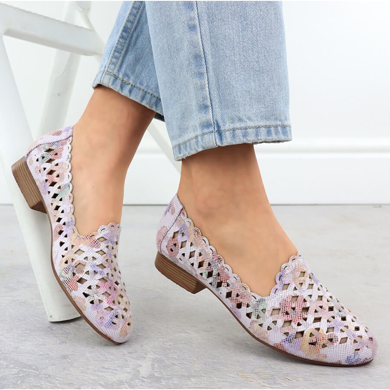 Naisten avoimet kengät värikkäillä kukilla Jezzi Asa222-8 monivärinen 1