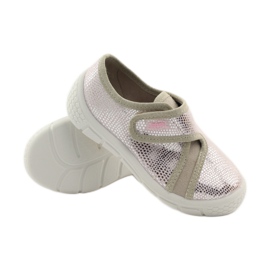 Tossut Vaalea pohjallinen SOFT-B Befado vaaleanpunainen harmaa ruskea 3