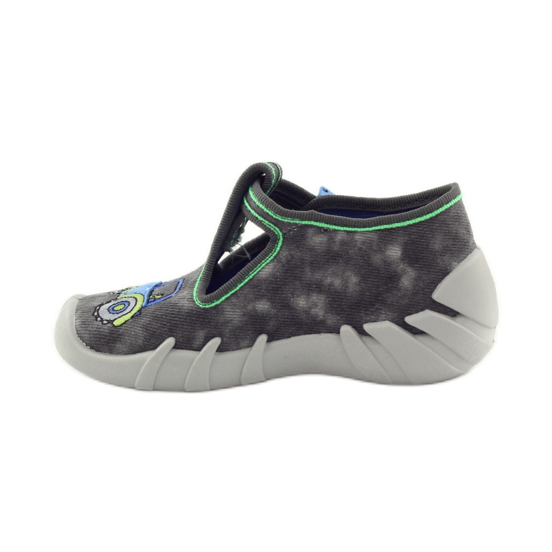 Poikien tossut Befado 110p316 traktori sininen harmaa vihreä 2