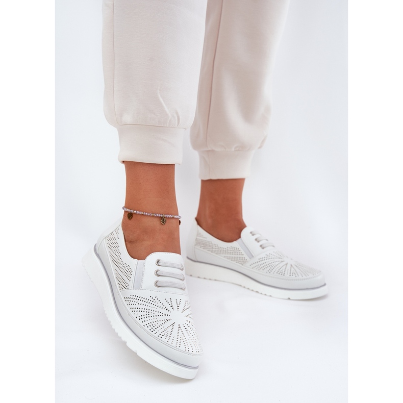 Evento Naisten kengät liukastuivat valkoiseksi valkoinen 2