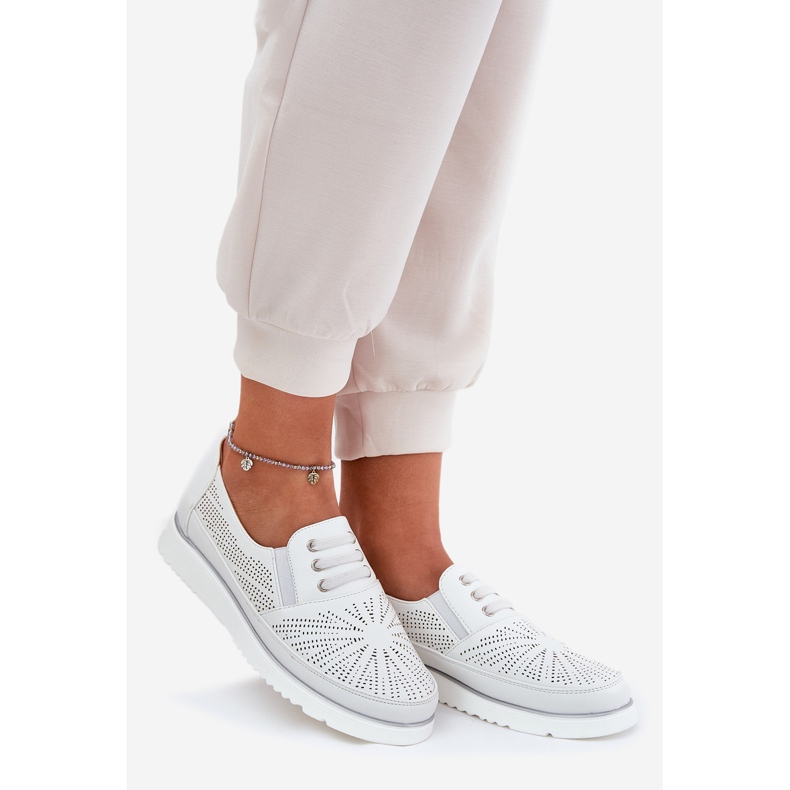 Evento Naisten kengät liukastuivat valkoiseksi valkoinen 1