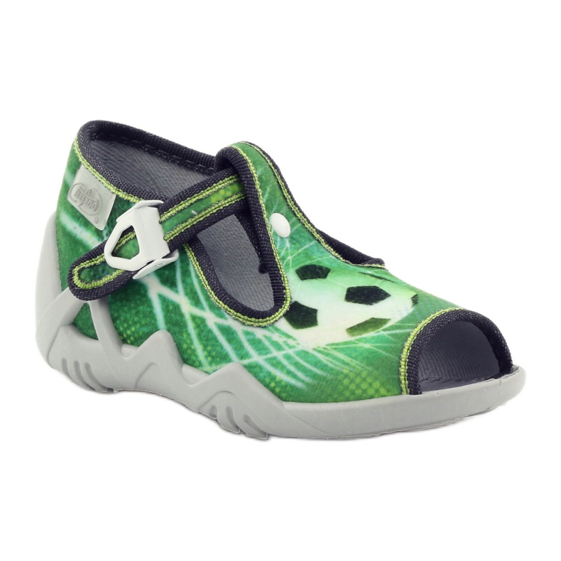 Befado lasten kengät, tossut 217p093 vihreät pallolla 1
