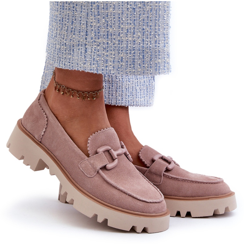 S.Barski Mokkanahkaiset naisten leivänkoristeet Tw117 Pink vaaleanpunainen 4