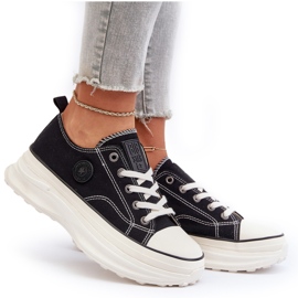 Naisten lenkkarit massiivisella pohjalla Big Star NN274125 Black musta 4