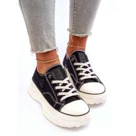 Naisten lenkkarit massiivisella pohjalla Big Star NN274125 Black musta 3