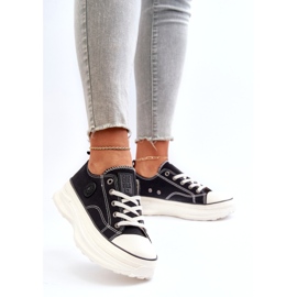 Naisten lenkkarit massiivisella pohjalla Big Star NN274125 Black musta 2