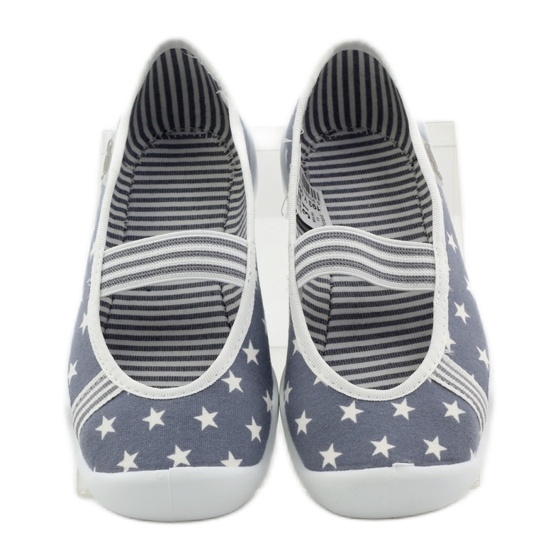 Tyttöjen tossut Befado 193y064 tähteä harmaa valkoinen 4