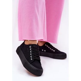 Naisten materiaalien lenkkarit Big Star RR274403 Musta 2