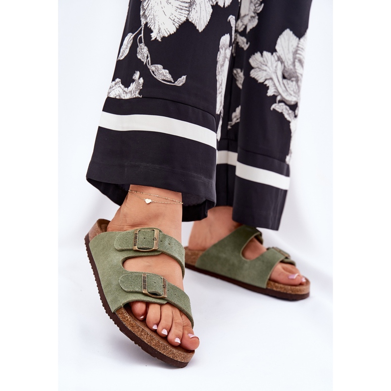 Big Star Naisten mokkahousut, joissa on iso tähti RR274A393 Vihreät kiinnittimet 2