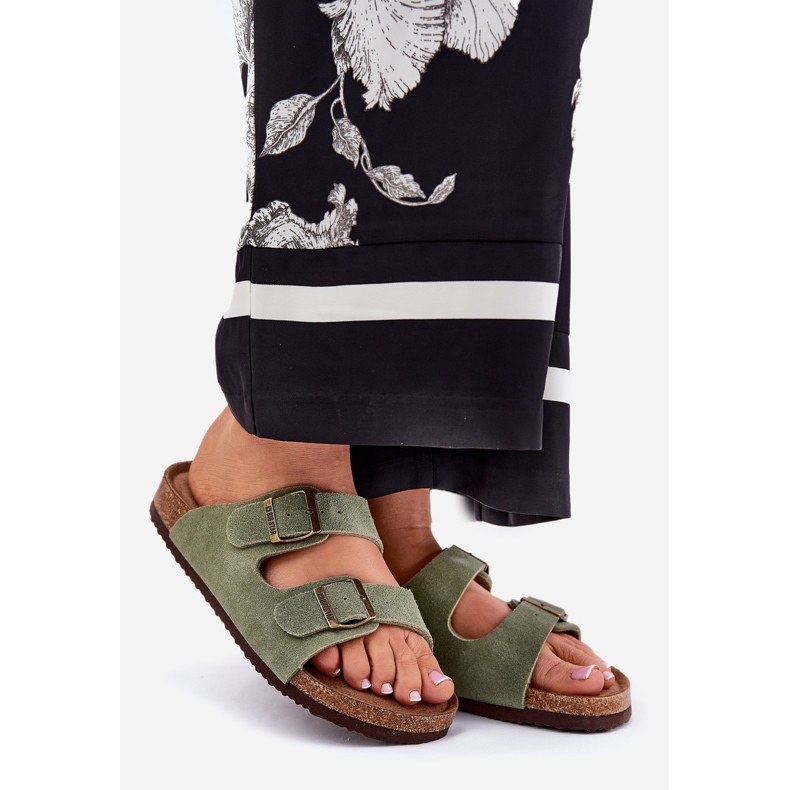 Big Star Naisten mokkahousut, joissa on iso tähti RR274A393 Vihreät kiinnittimet 1