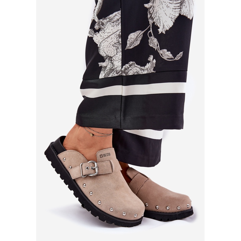 Mokkanahka -flip -flops Naisten tukkeut alustalla Big Star RR274A376 BEIGE 1