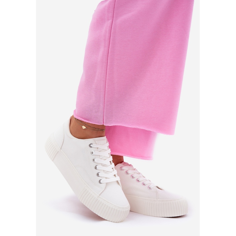 Big Star Naisten materiaalien lenkkarit iso tähti RR274405 valkoinen 1