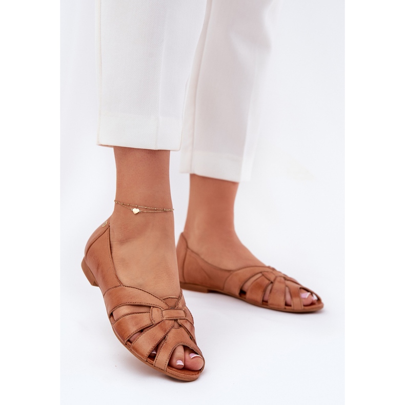 Nahkaballeriinit paljain sormilla Maciejka 06908-29/001-1 ruskea 2