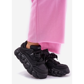 Naisten nahka lenkkarit massiivisella alustalla Goe RR2N4044 Musta 1