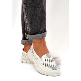 Evento Valon nahkainen avoin työsuhde 24pb18-6870 valkoinen 3