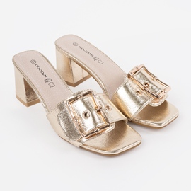 Goodin Tweed Golden Flip Flops postissa kultainen 1