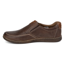 KOMODO Miesten nahkakengät Rento Openwork 854/L/2 ruskea 1