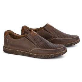KOMODO Miesten nahkakengät Rento Openwork 854/L/2 ruskea 3