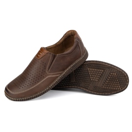 KOMODO Miesten nahkakengät Rento Openwork 854/L/2 ruskea 4