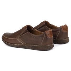KOMODO Miesten nahkakengät Rento Openwork 854/L/2 ruskea 7