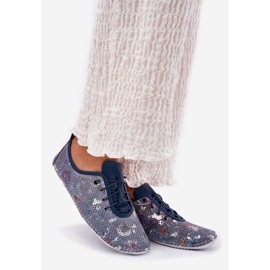 Naisten kengät, jotka on valmistettu luonnollisesta nahkakuvioisesta Artiker 56c2691 sinisestä sininen 1