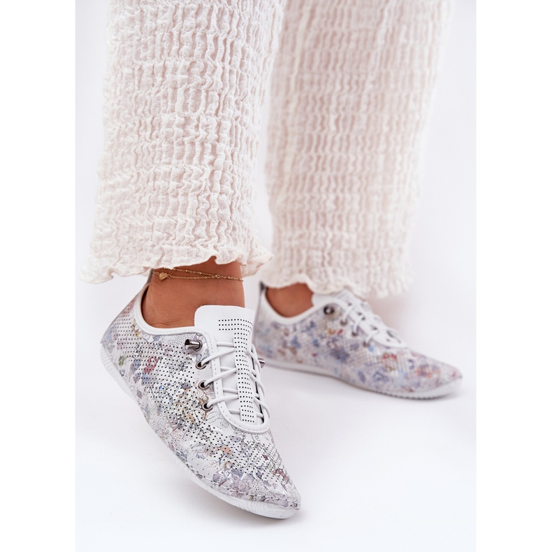 Naisten kengät, jotka on valmistettu luonnollisesta nahkakuvioisesta Artiker 56c2688 valkoisesta valkoinen 2