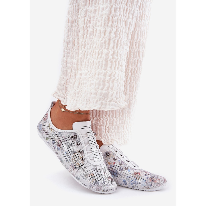 Naisten kengät, jotka on valmistettu luonnollisesta nahkakuvioisesta Artiker 56c2688 valkoisesta valkoinen 1