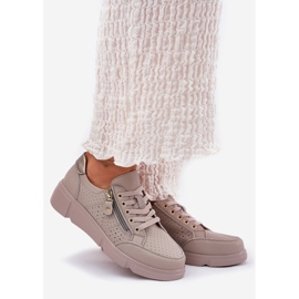 Vinceza Lenkkarit nahkaurheilukengät laiturilla Vincezin linna 88019 Dark Beige 1