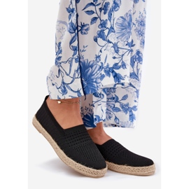 Naisten espadrilles Vinceza Braid 13624 mustalla 1