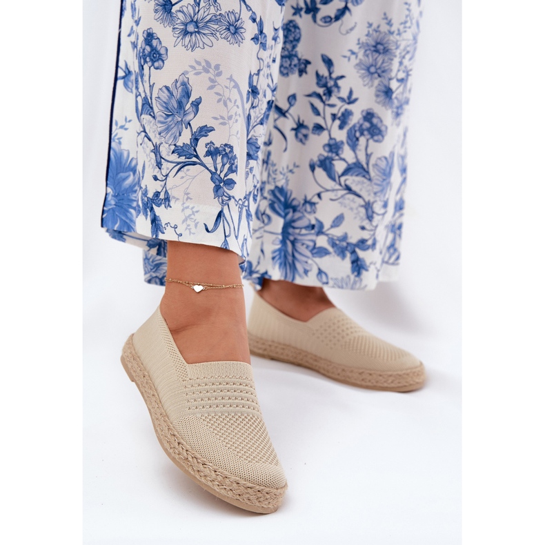 Naisten espadrilles Vinceza 13624 Beige -punoksen kanssa 2