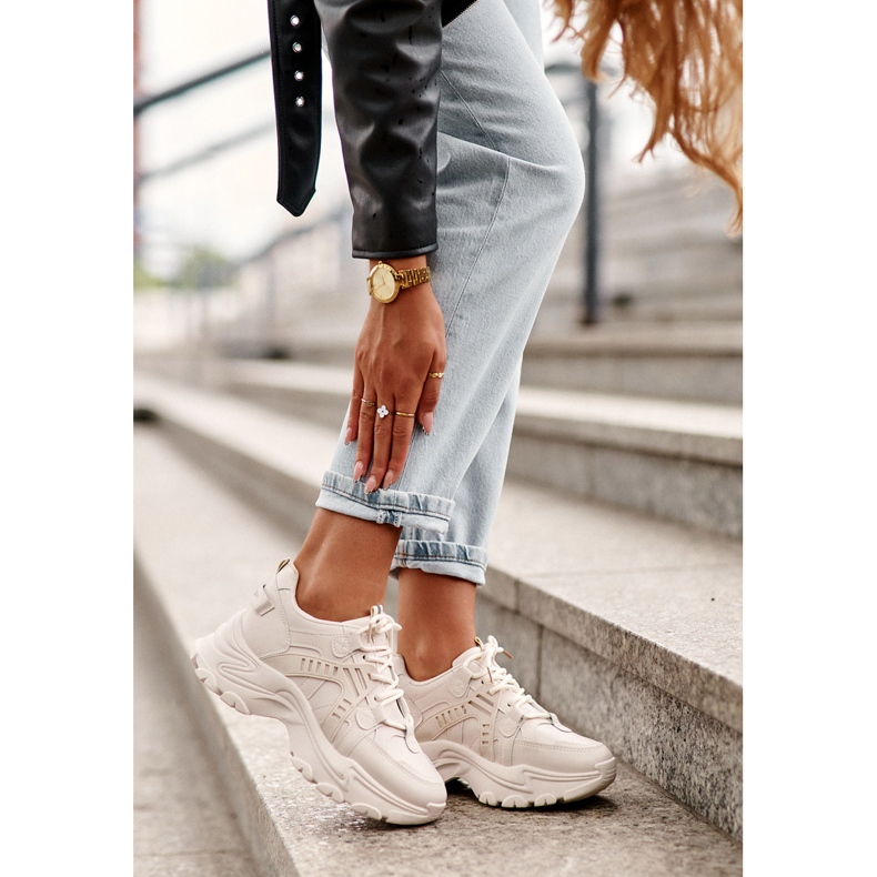 Evento Massiiviset naisten urheilukengät lenkkarit beige 1