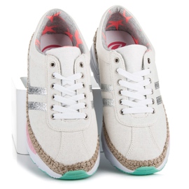 Kylie Nauhalliset lenkkarit, espadrillit ruskea harmaa 1