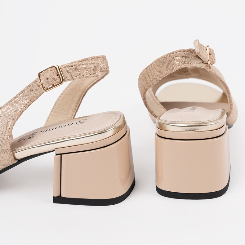 Goodin Beige korkokengät sandaalit 1