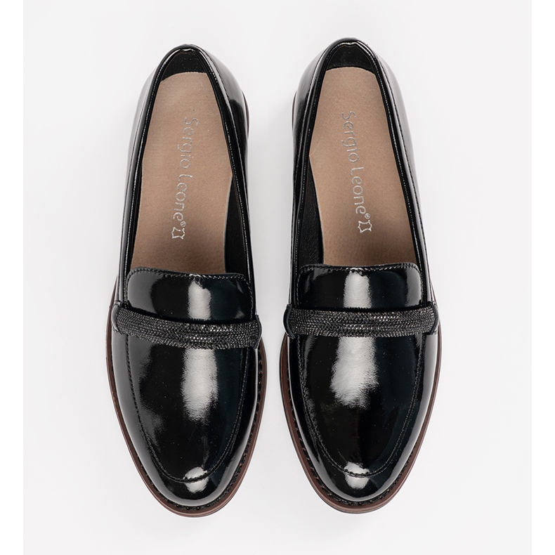 Mokkasiinit sergio leone mustalla nahkaisella insertillä 2