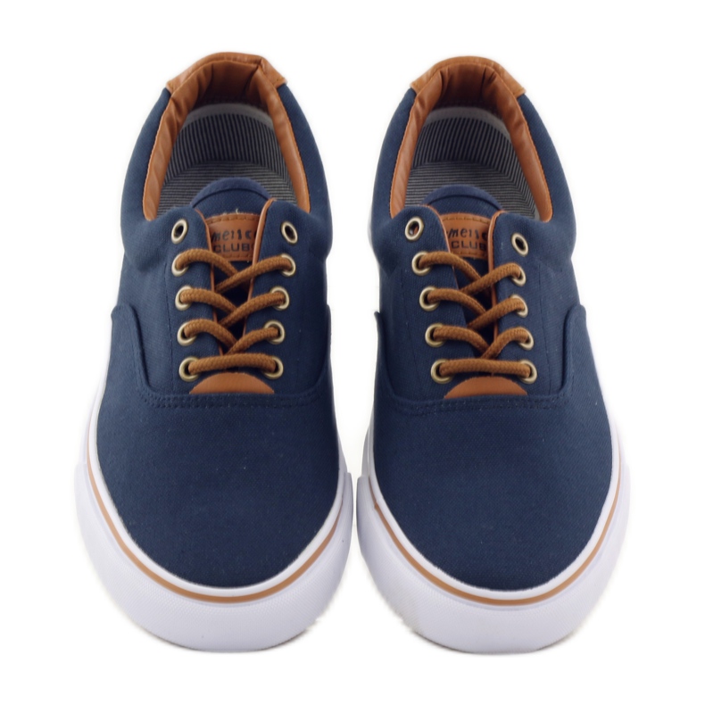 American Club Tummansiniset lenkkarit sidottuna 18-65 ruskea laivastonsininen 4