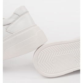 Valkoiset lenkkarit Sergio Leone -nahka -alustalla valkoinen 1