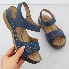 Naisten sandaalit Velcro Evento 8988: lle sininen 1