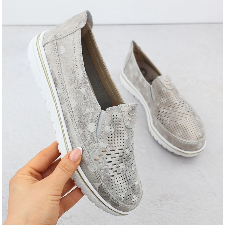 Evento Naisten nahkakengät Openwork Golden Event 1653 kultainen 1