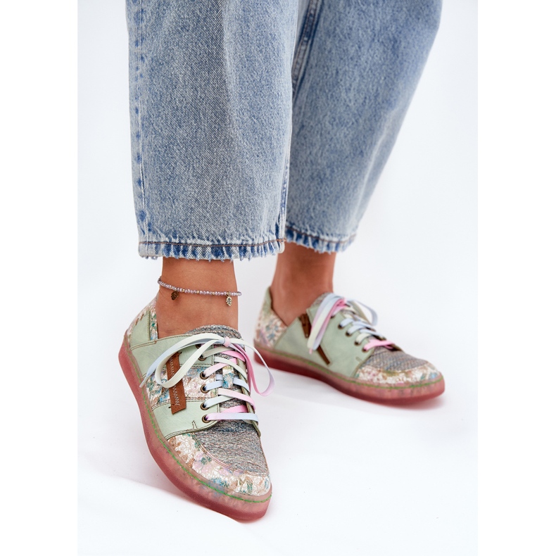 Naisten nahkakengät Maciejka 06791-09 vaaleanvihreä 2