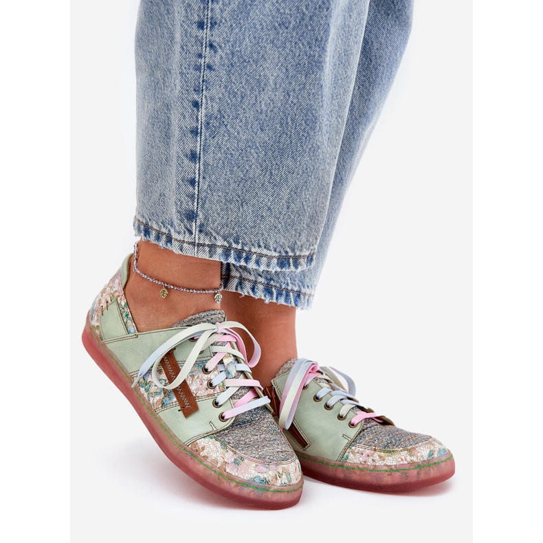 Naisten nahkakengät Maciejka 06791-09 vaaleanvihreä 1