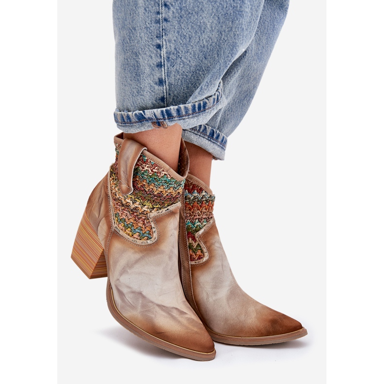 Cowboy-nahkakengät postitse koristeellisella Maciejka-punoksella 06810-29 multikolor monivärinen 1