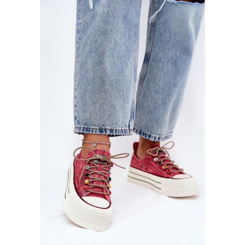 Naisten lenkkarit Goe RR2N4104 -alustalla punainen 1