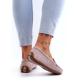 Confly Naisten mokkanahkainen lila harmaa 4